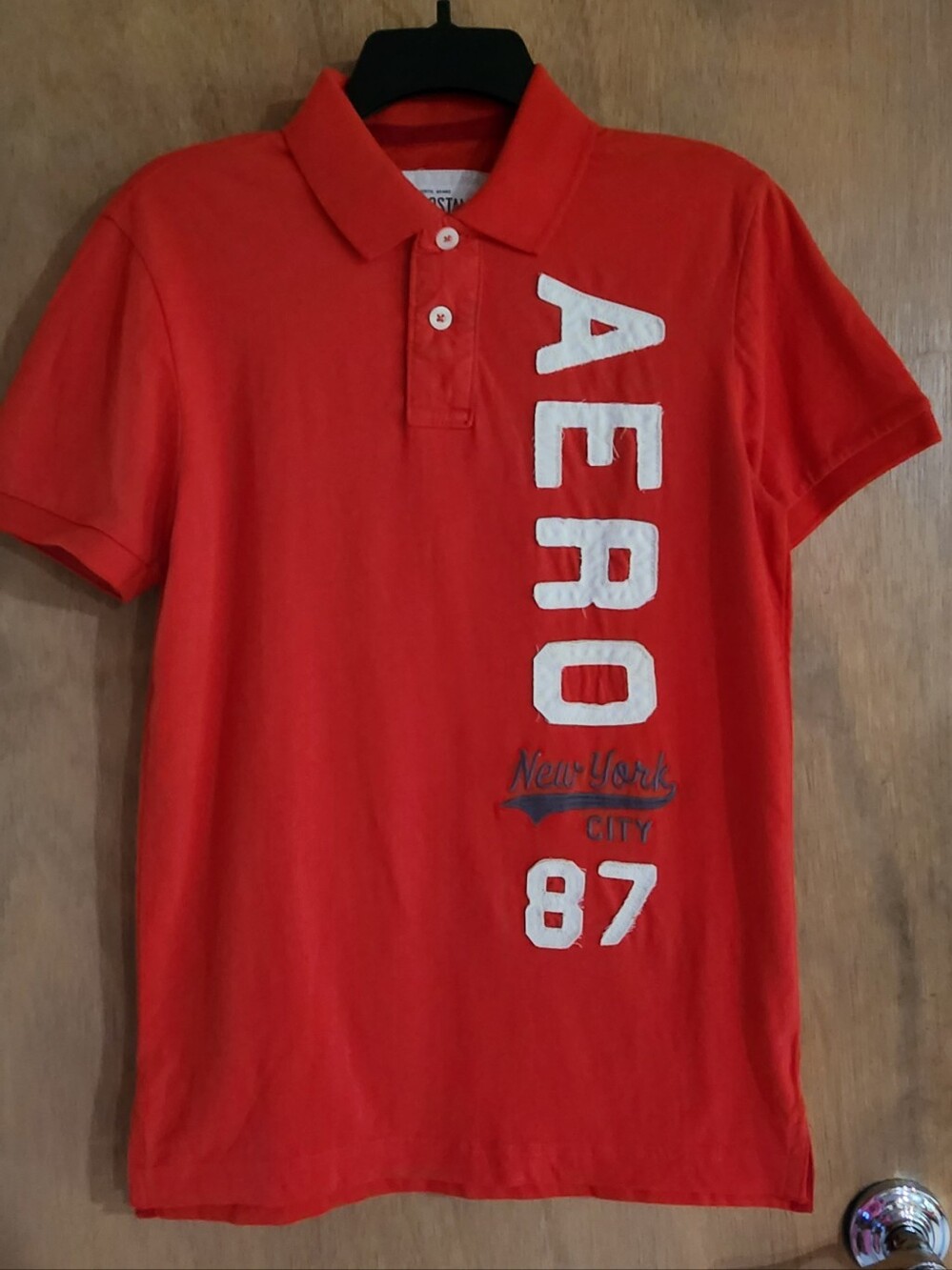Aeropostale Men's Vertical New York City Rugby Polo Shirt, White, Small NWOT - Picture 6 of 7
